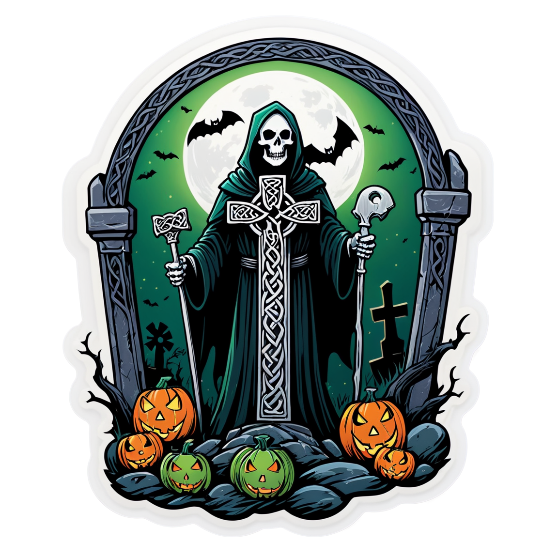 Graveyard - Halloween Sticker