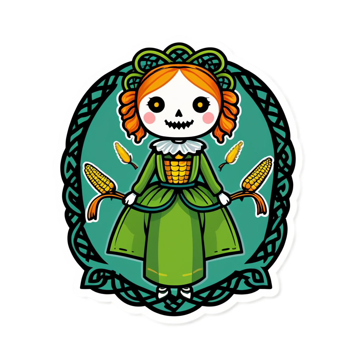 Corn Dolly - Halloween Sticker