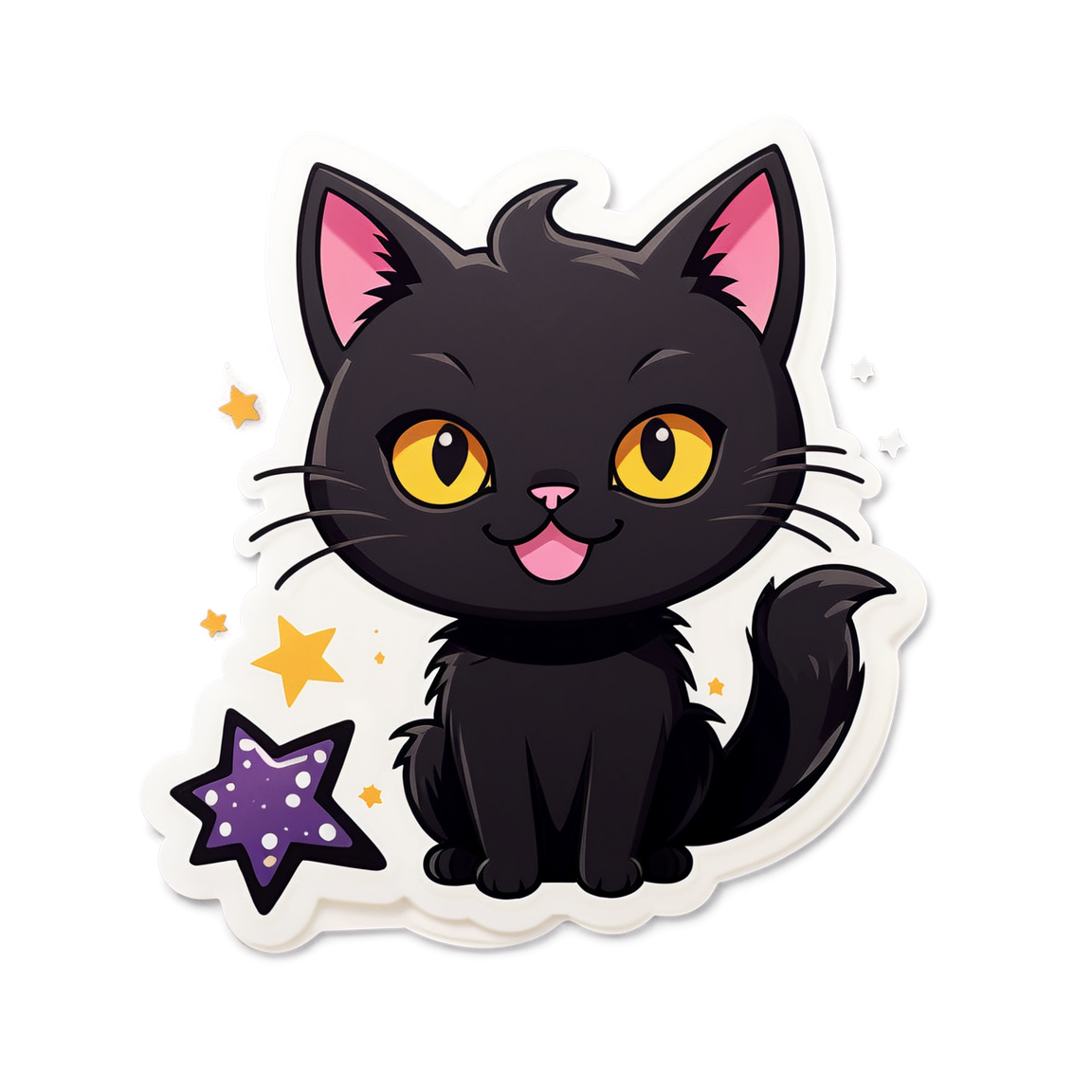 Black Cat - Halloween Sticker