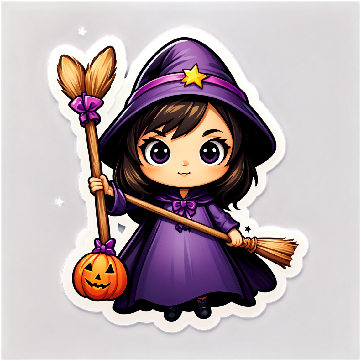 Broomstick - Halloween Sticker