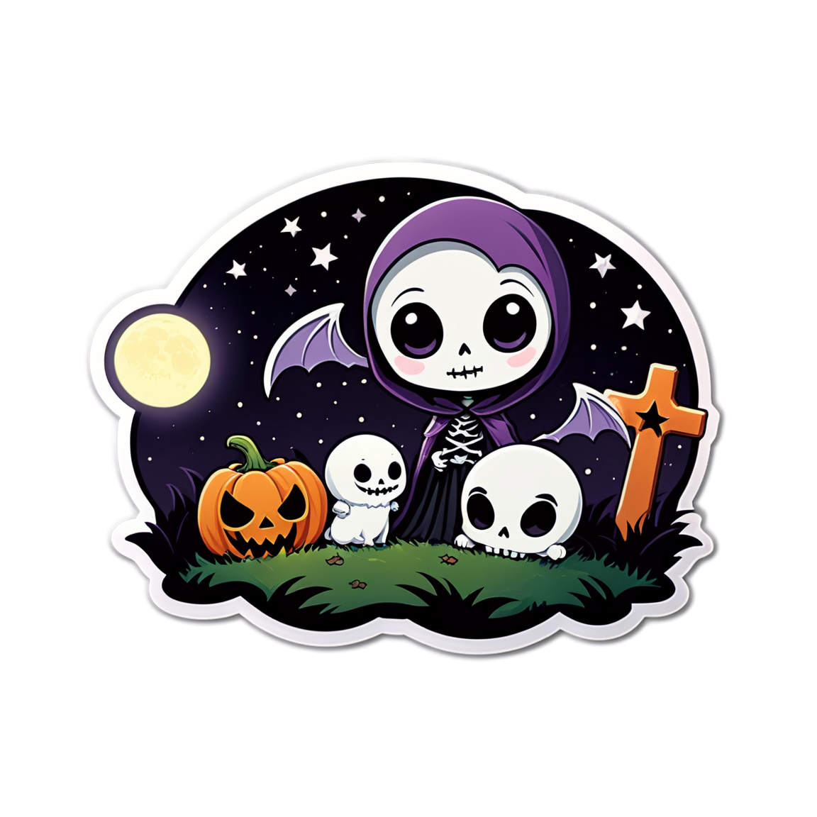 Graveyard - Halloween Sticker