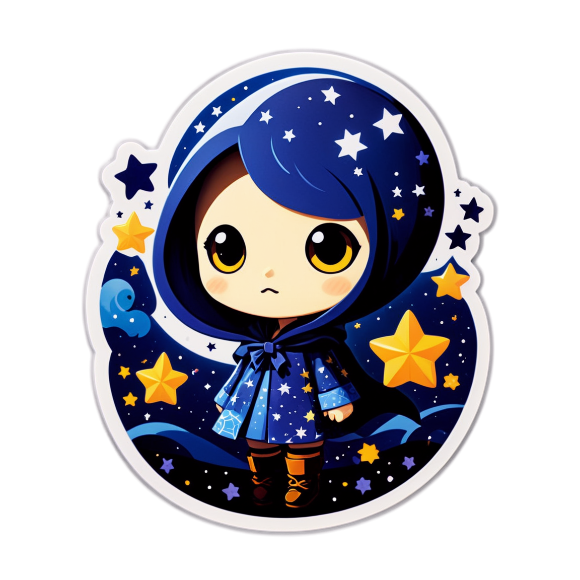 Starry Night - Halloween Sticker