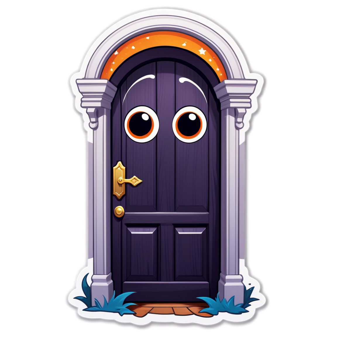Haunted Door - Halloween Sticker