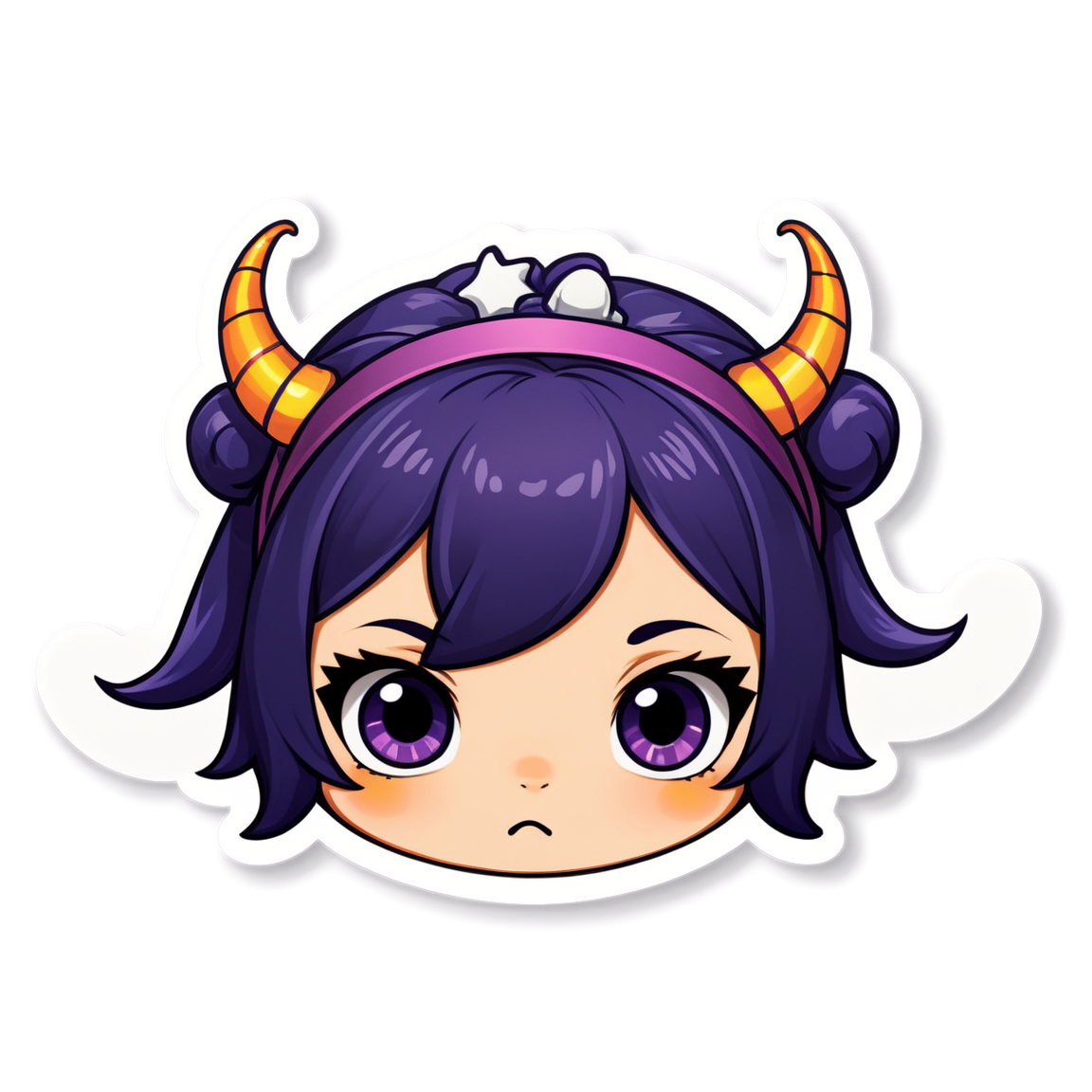 Horned Headband - Halloween Sticker