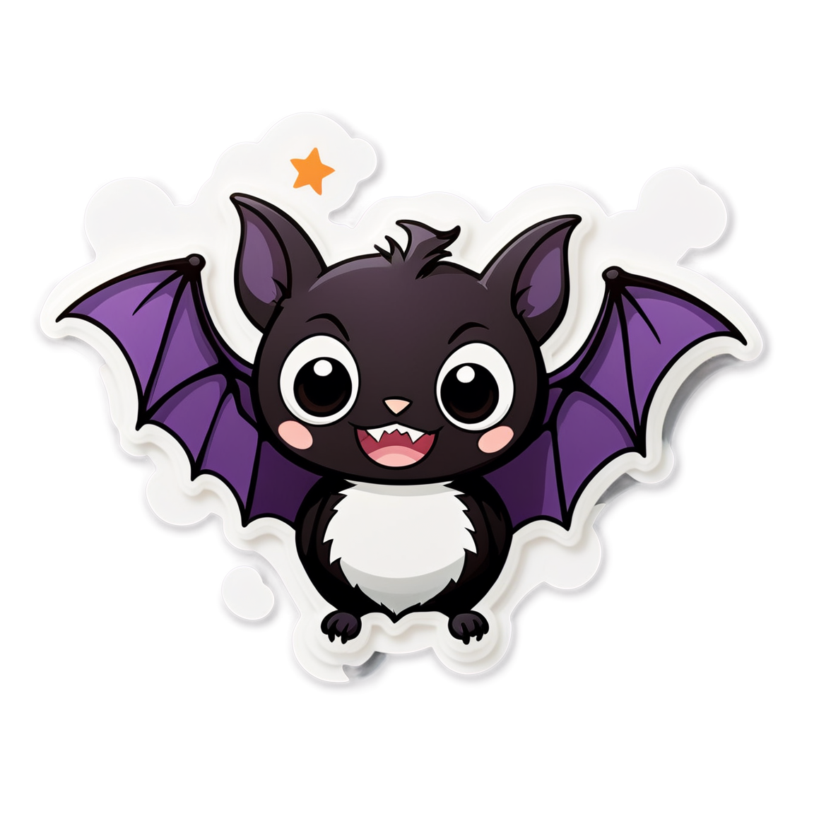 Hanging Bat - Halloween Sticker