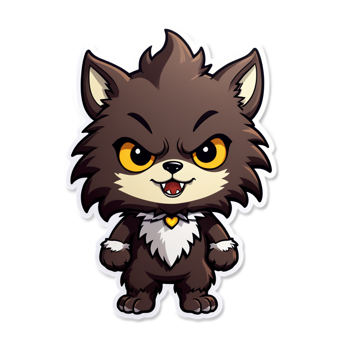 Tiny Werewolf - Halloween Sticker