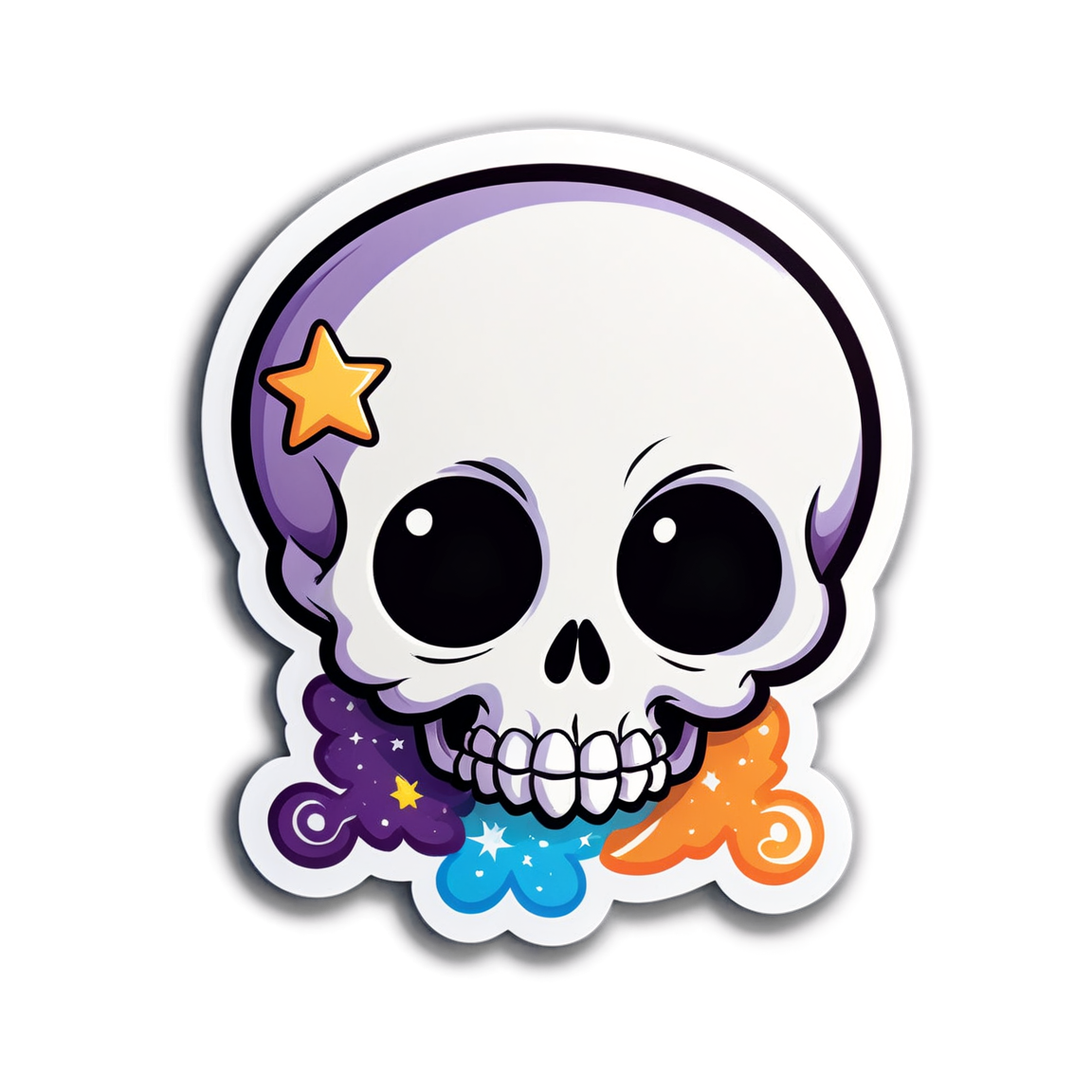 Silly Skull - Halloween Sticker