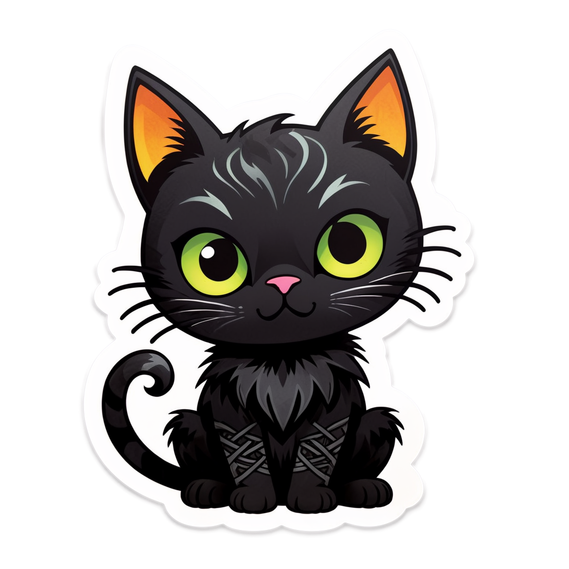 Black Cat - Halloween Sticker