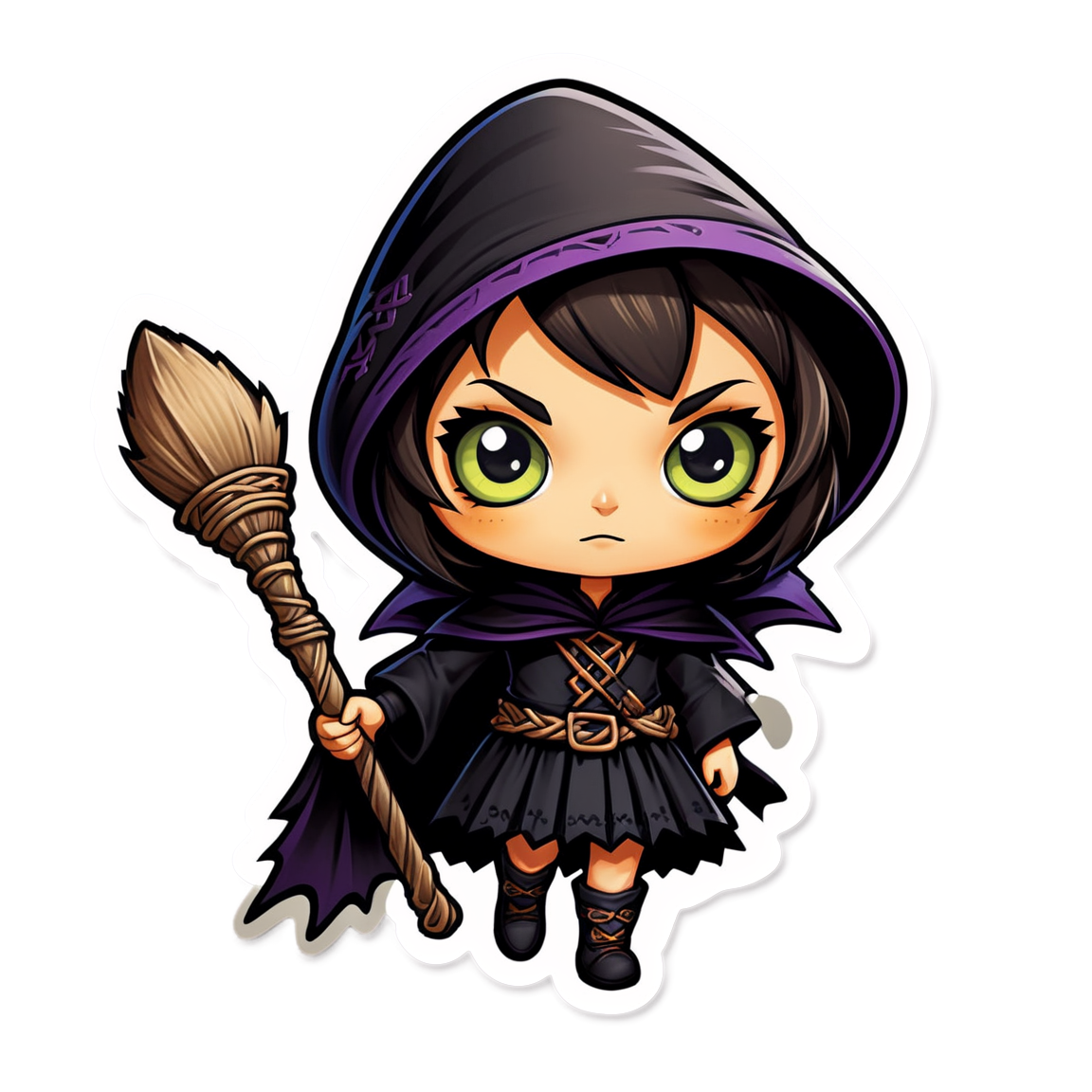 Broomstick - Halloween Sticker