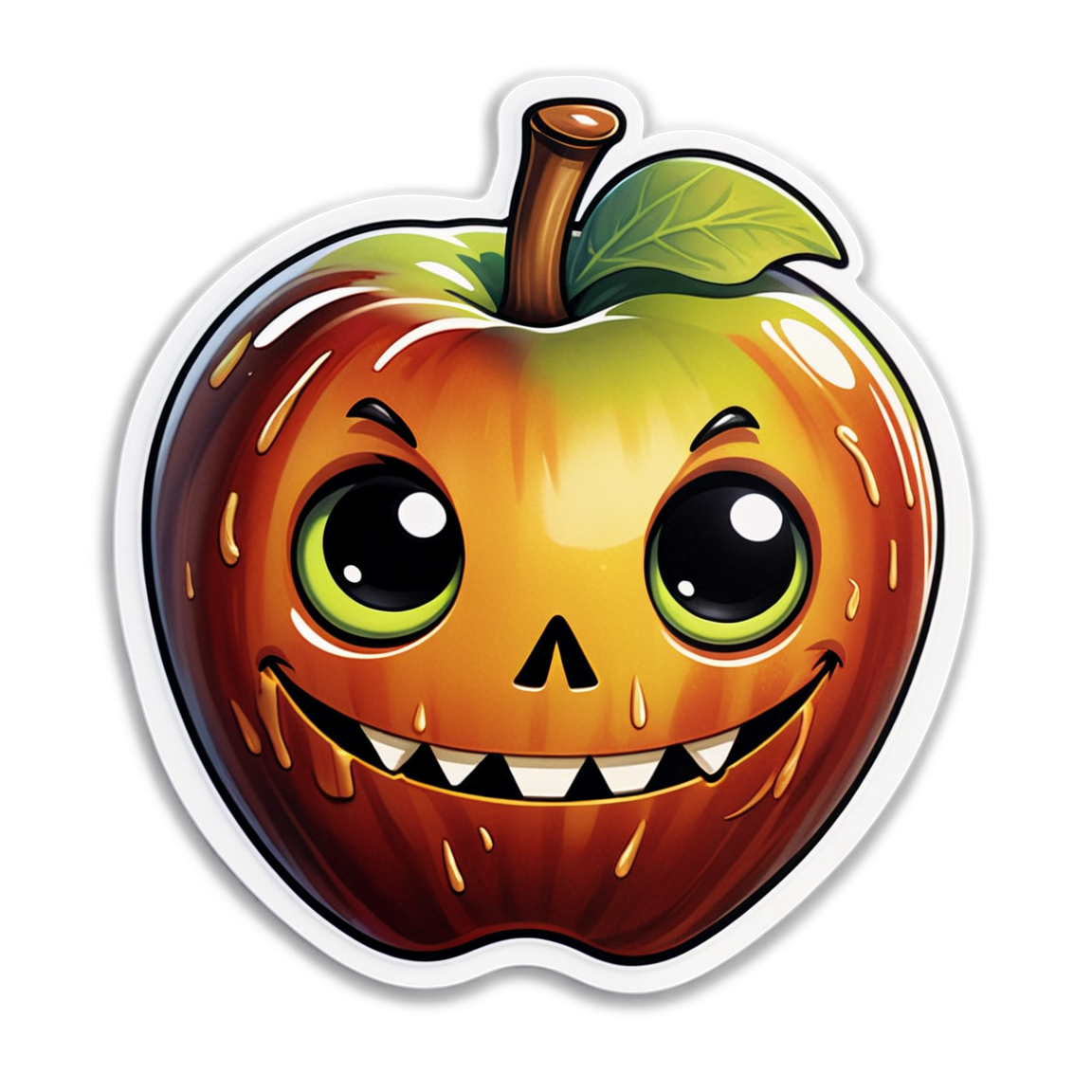 Caramel Apple - Halloween Sticker