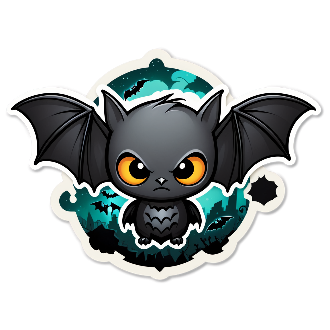 Bat Swarm - Halloween Sticker