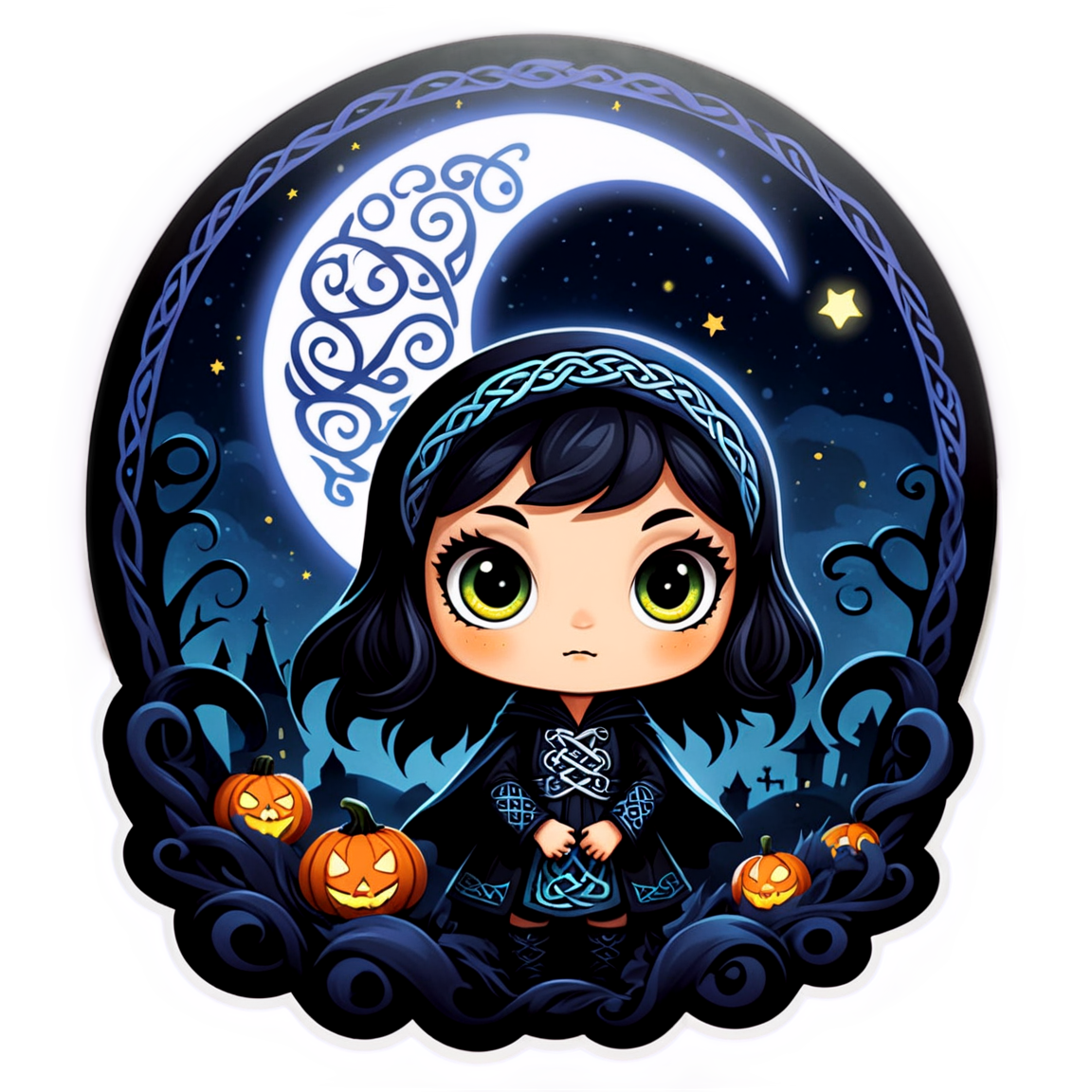 Starry Night - Halloween Sticker