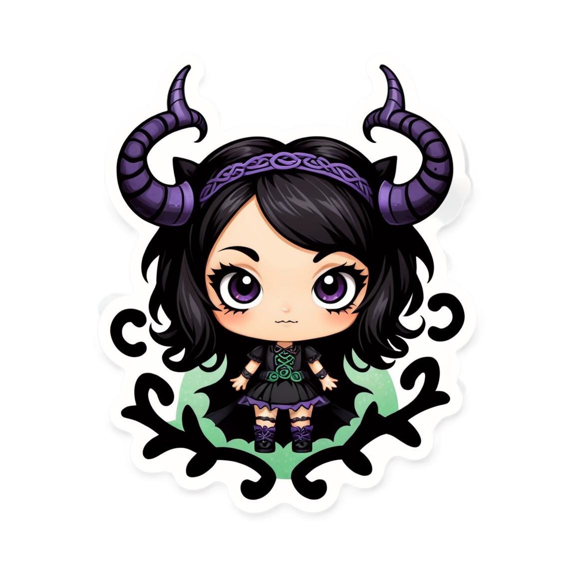 Horned Headband - Halloween Sticker