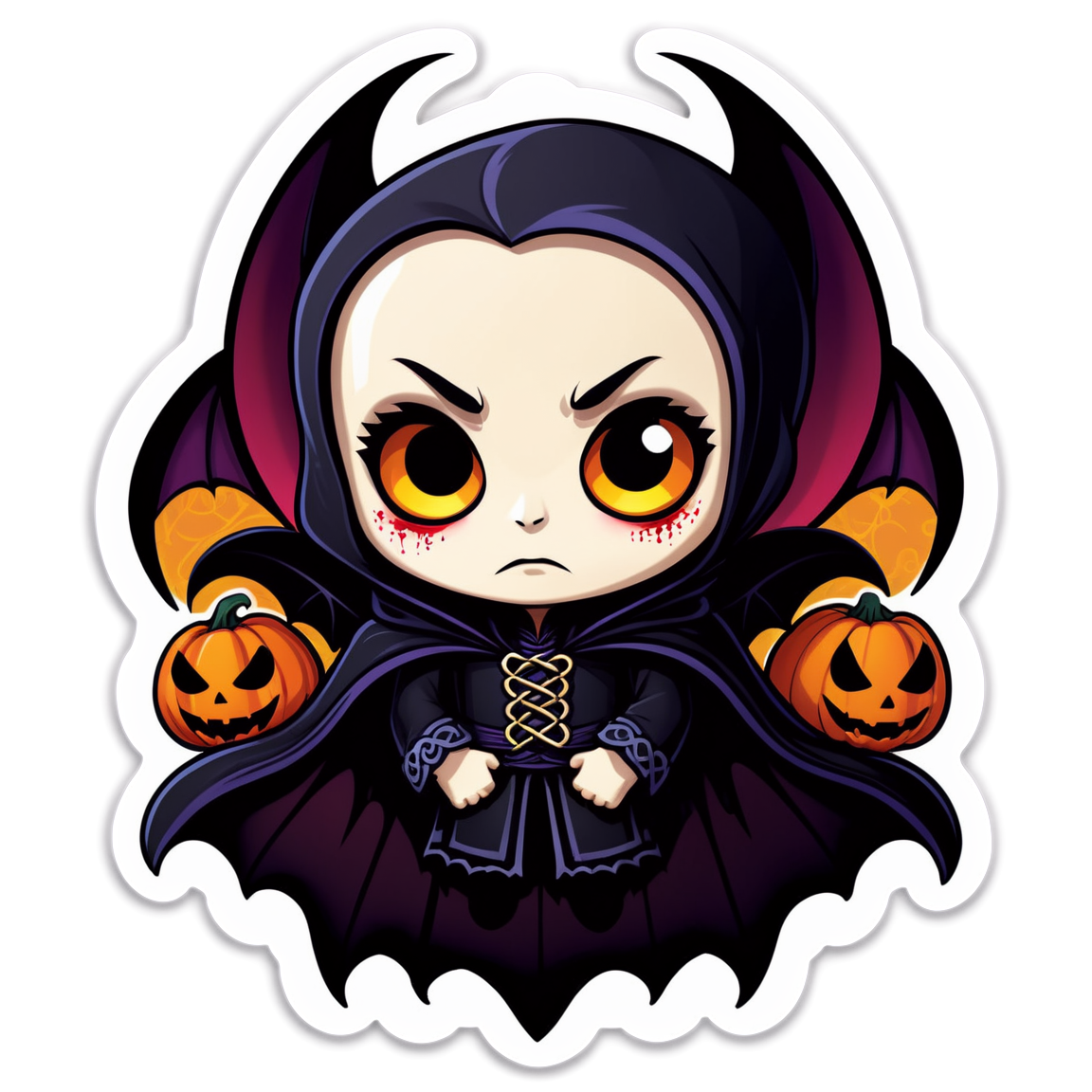 Sleeping Vampire - Halloween Sticker