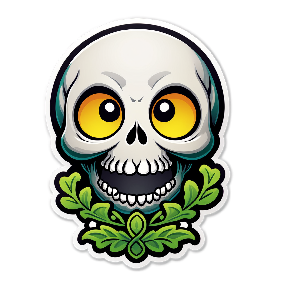 Silly Skull - Halloween Sticker