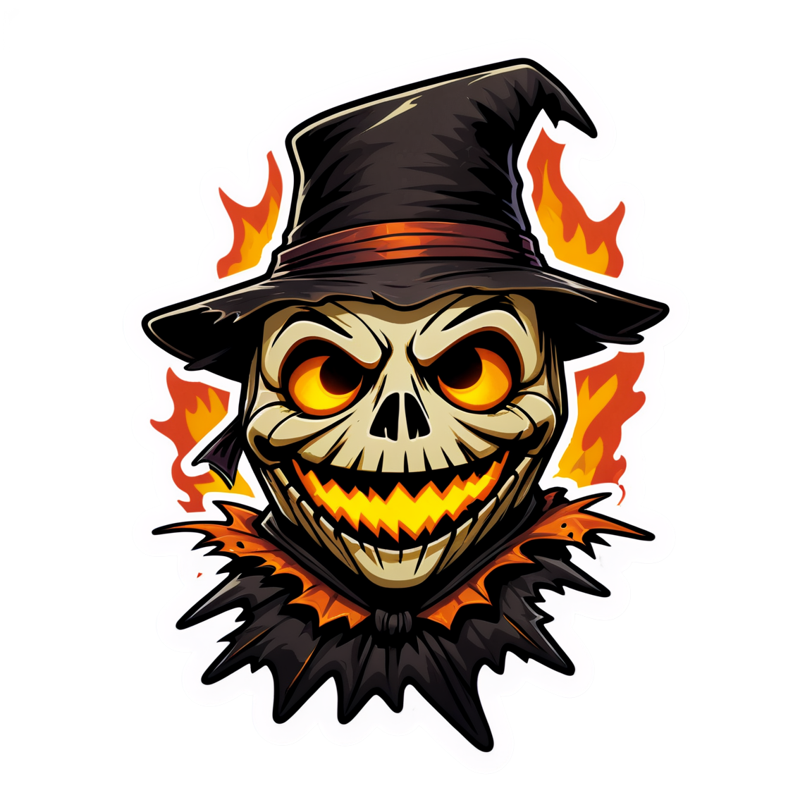 Scarecrow 8 - Halloween Sticker