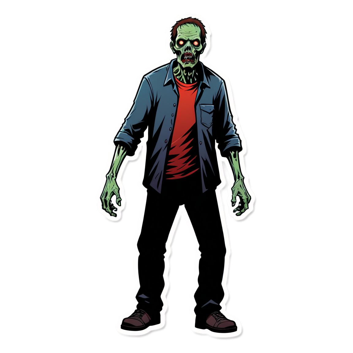 Zombie Walker - Halloween Sticker