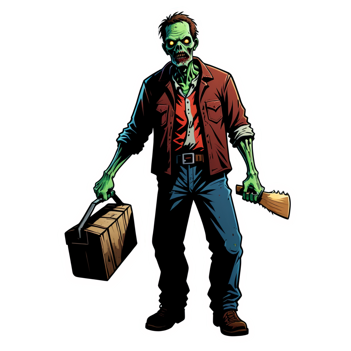 Zombie Farmer - Halloween Sticker
