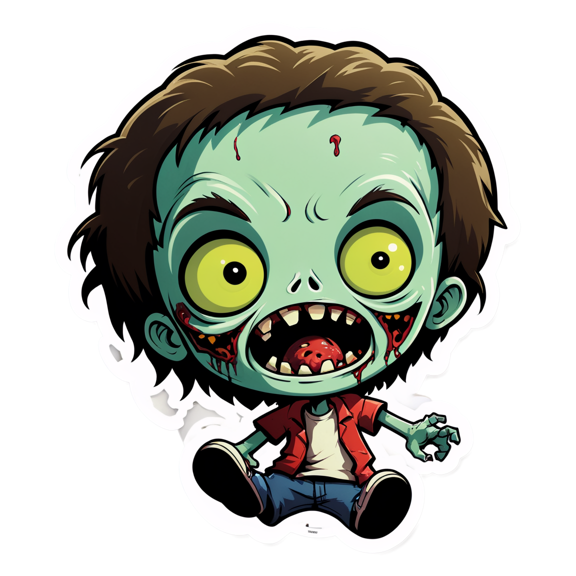 Zombie Child - Halloween Sticker