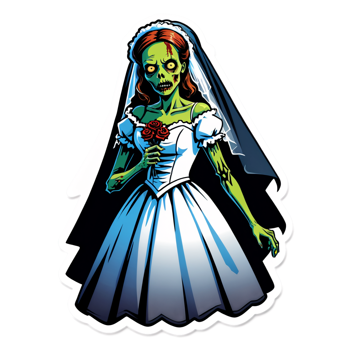 Zombie Bride - Halloween Sticker
