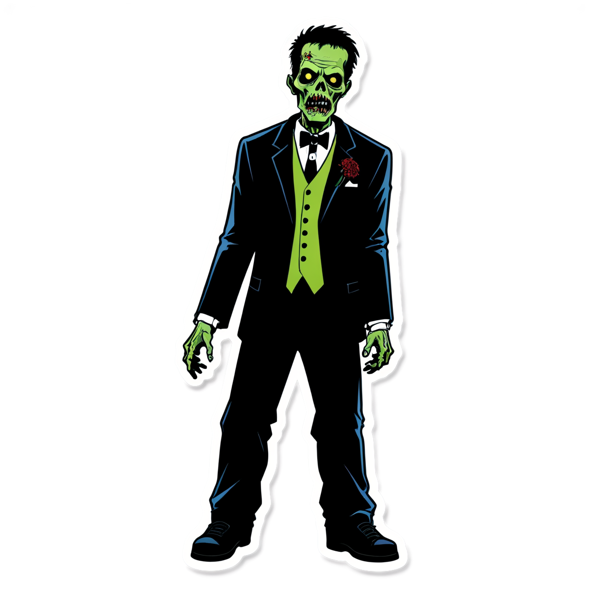 Zombie Groom - Halloween Sticker
