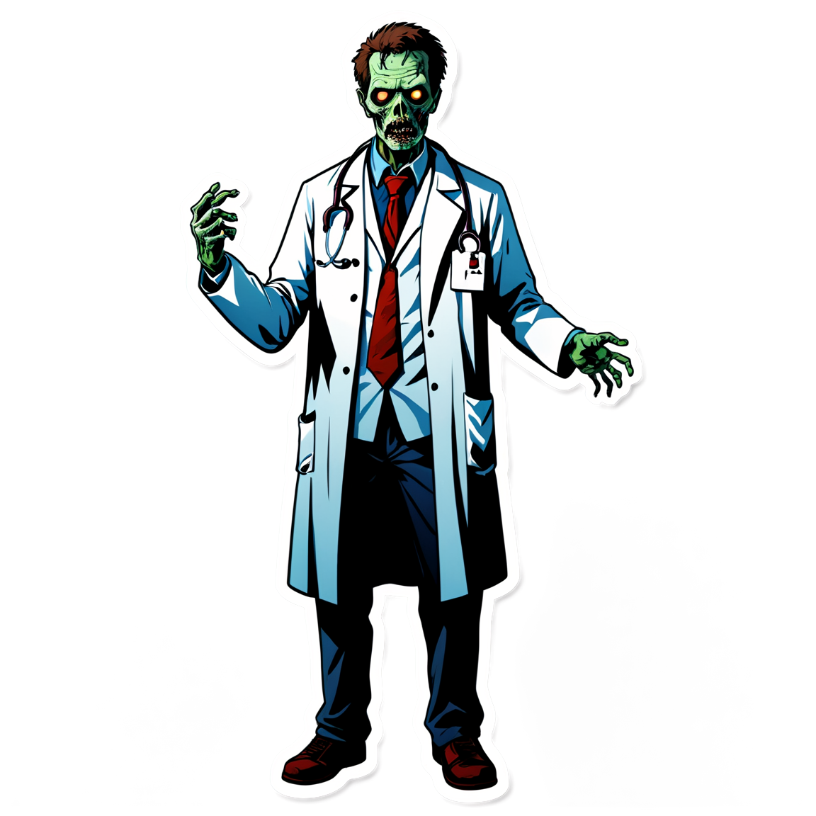 Zombie Doctor - Halloween Sticker
