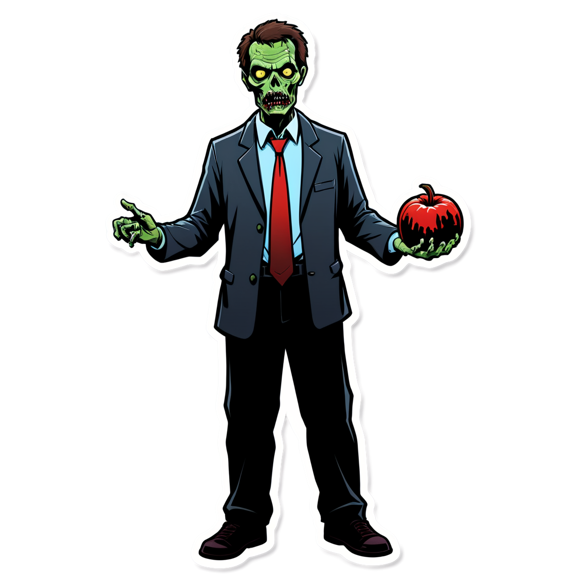 Zombie Teacher - Halloween Sticker