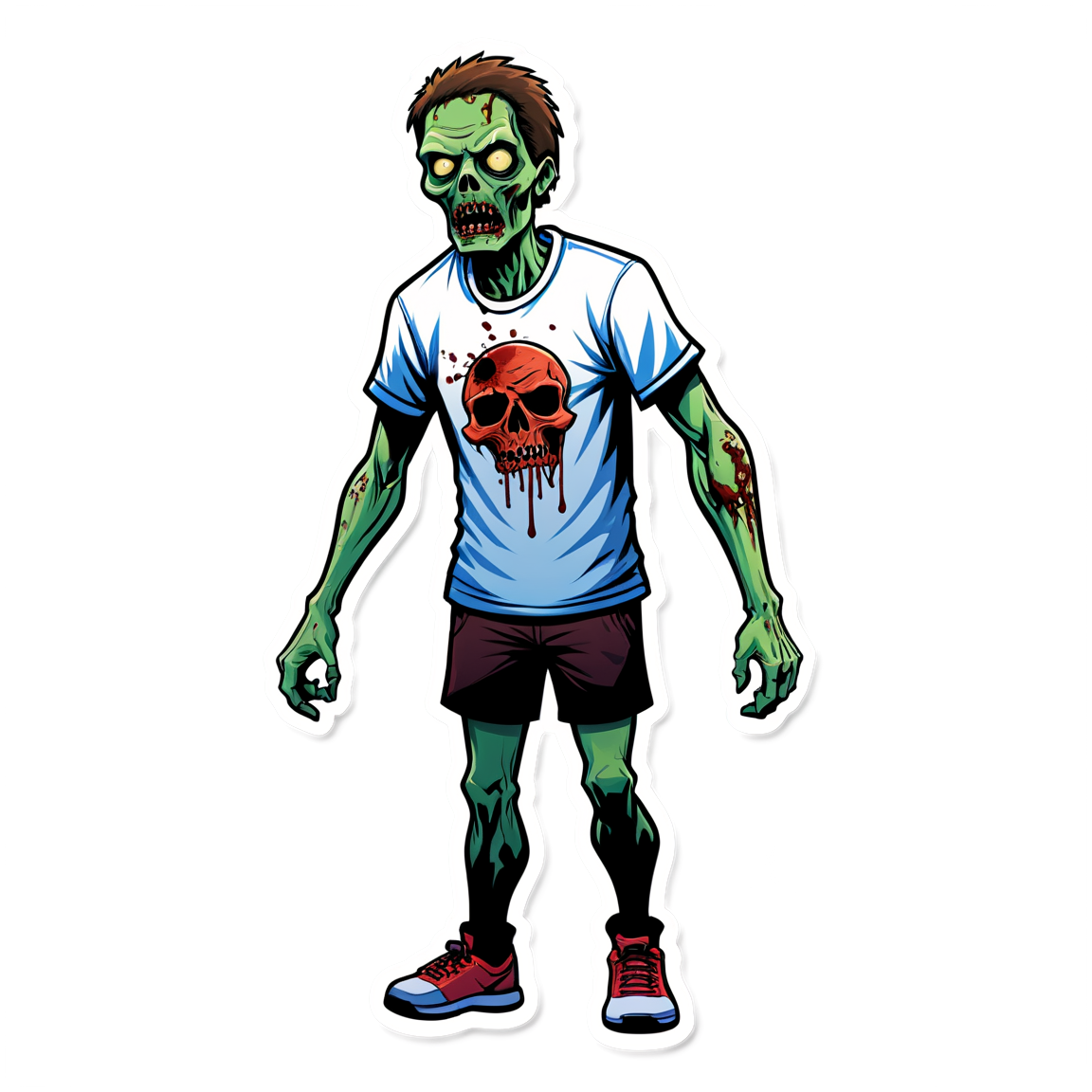 Zombie Athlete - Halloween Sticker