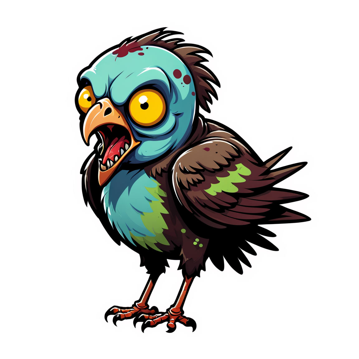 Zombie Bird - Halloween Sticker