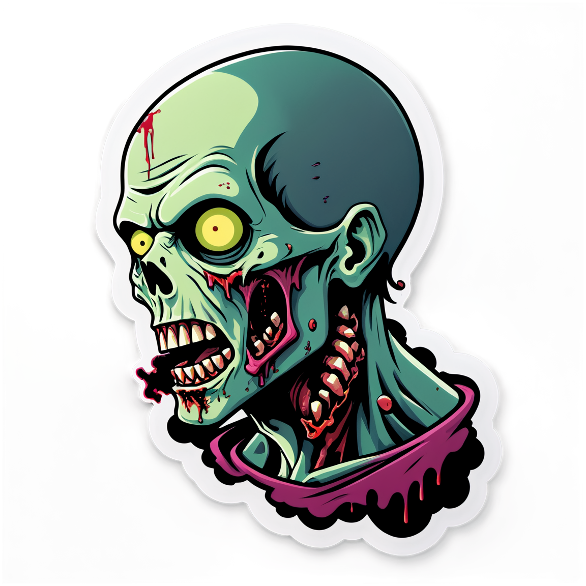 Arm Severed Zombie - Halloween Sticker