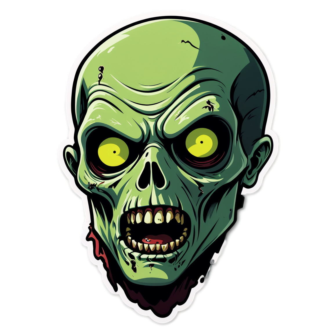 Eyeless Zombie - Halloween Sticker