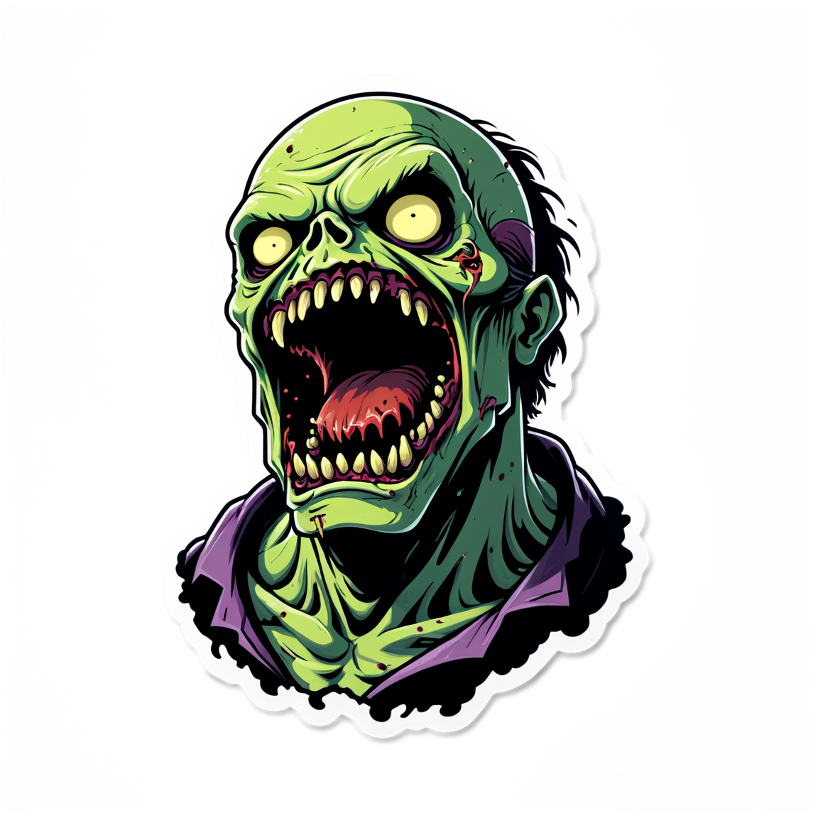 Bloated Zombie - Halloween Sticker