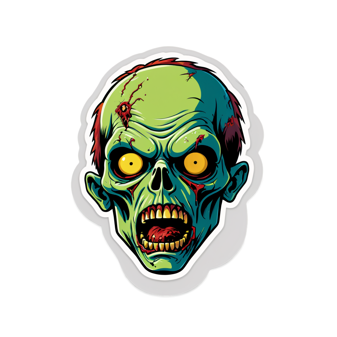 Skinless Zombie - Halloween Sticker