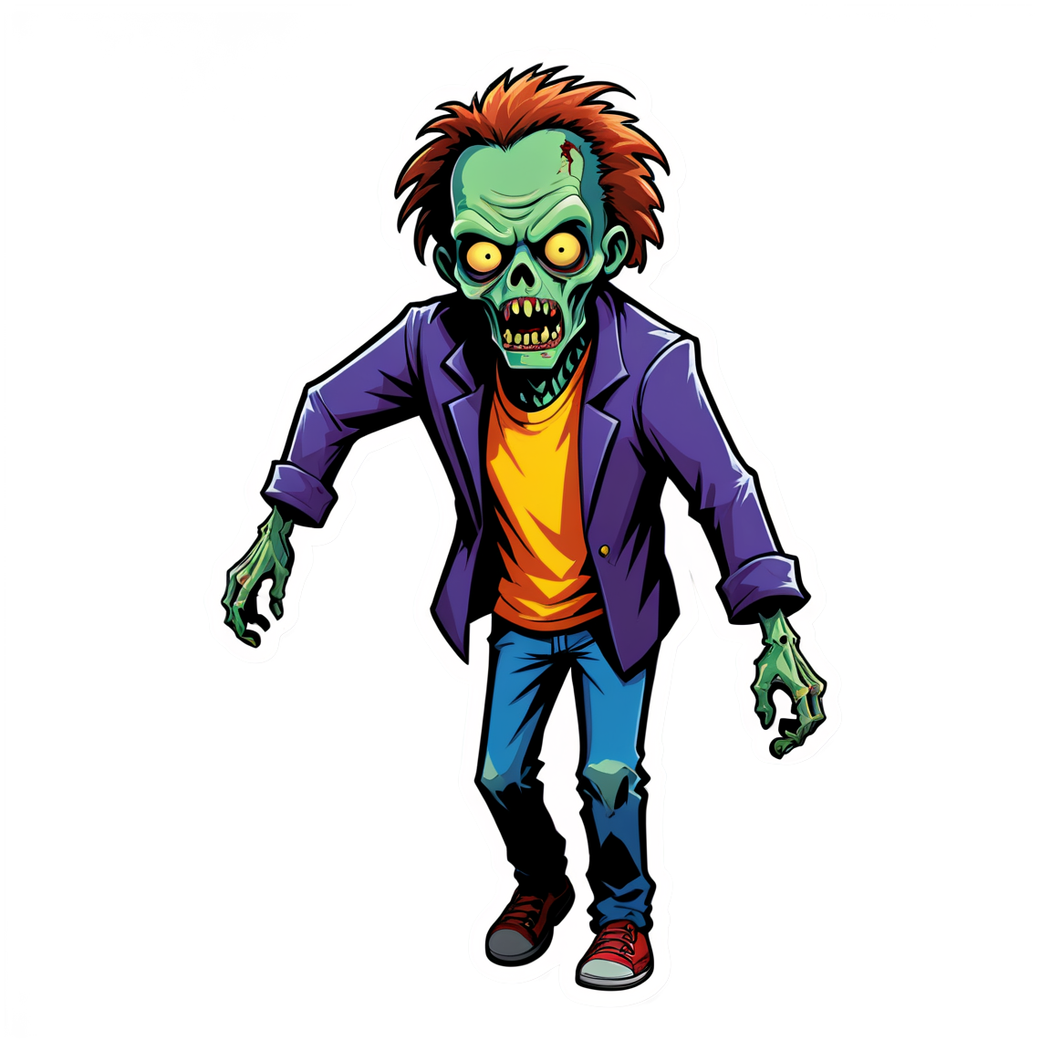Zombie at Carnival - Halloween Sticker