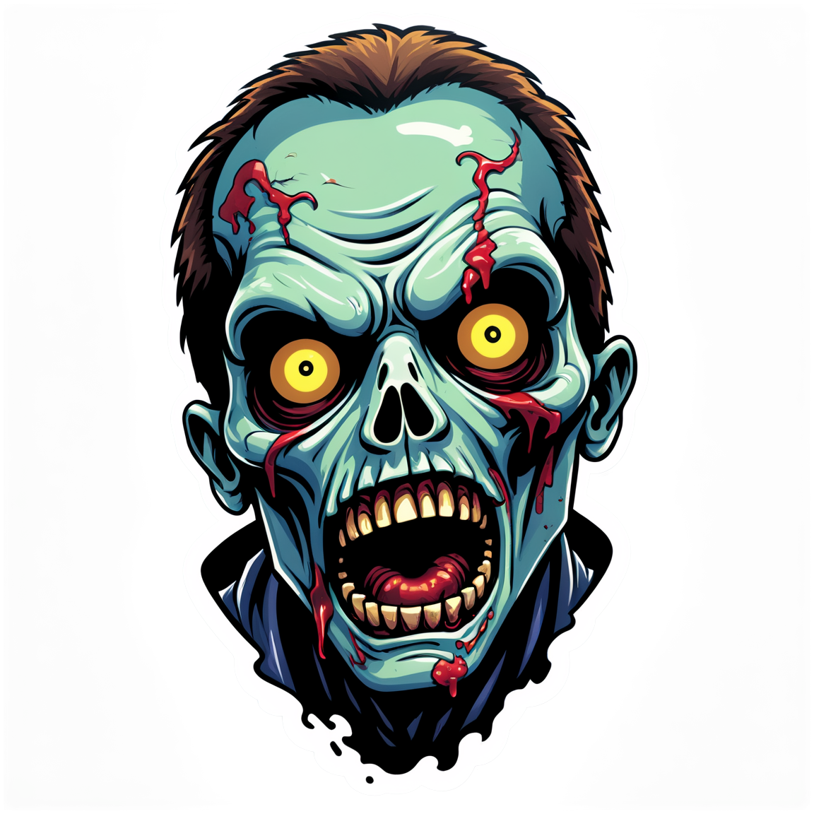 Zombie at Fairground - Halloween Sticker