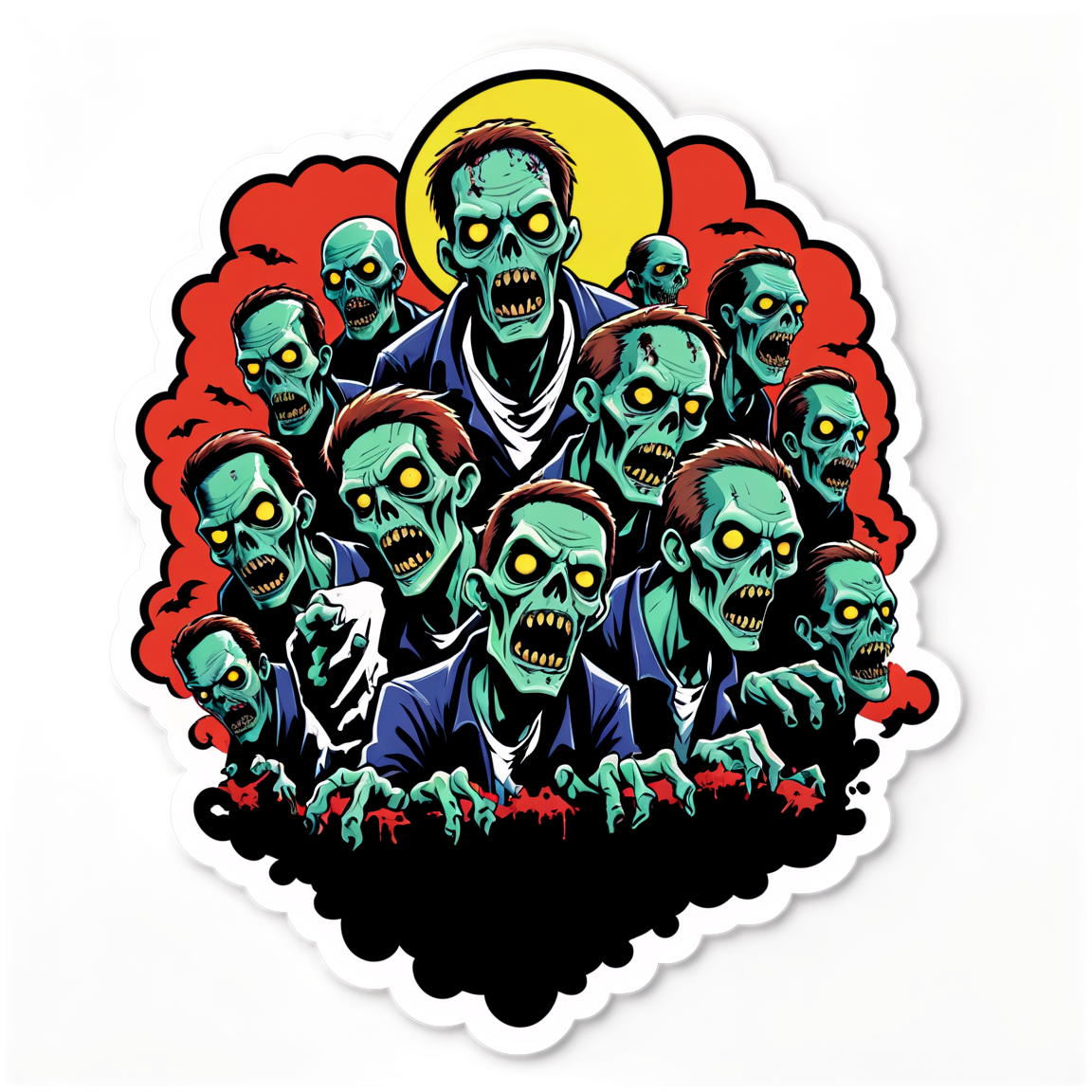 Zombie Pile - Halloween Sticker