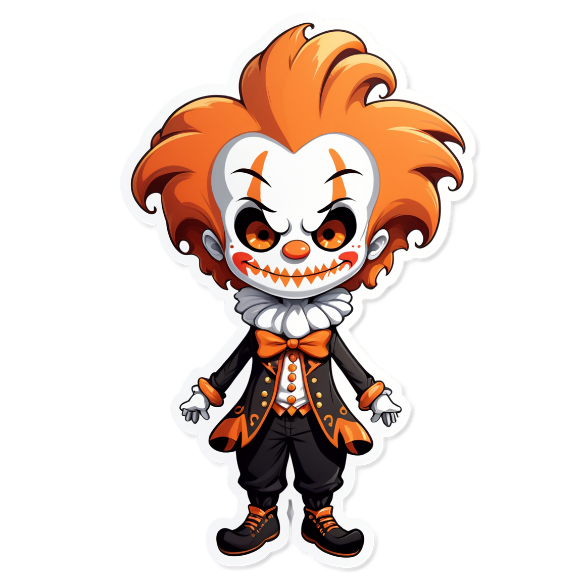 Ashen Clown - Halloween Sticker