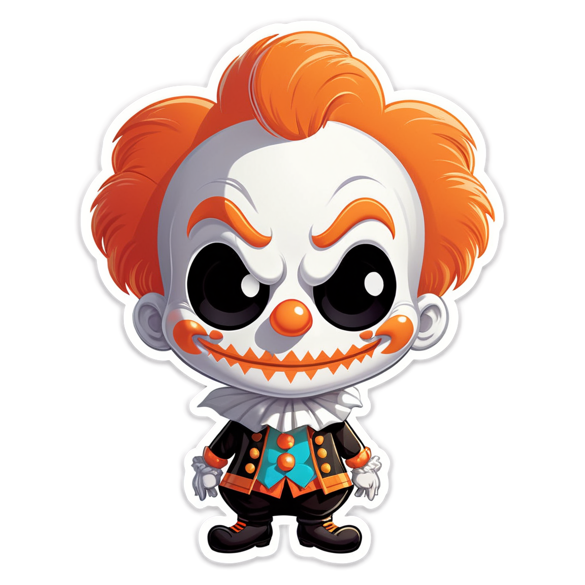 Glass Mask Clown - Halloween Sticker