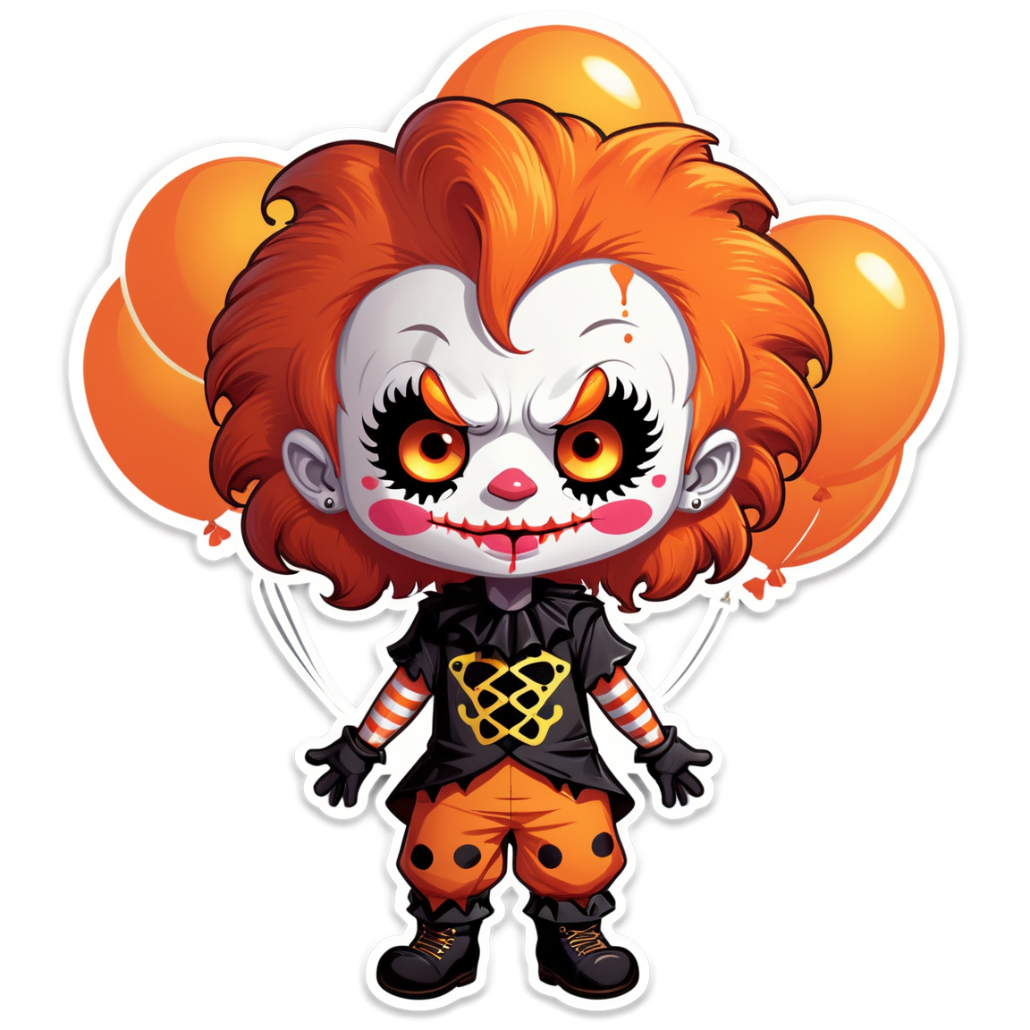 Feral Clown Pack - Halloween Sticker