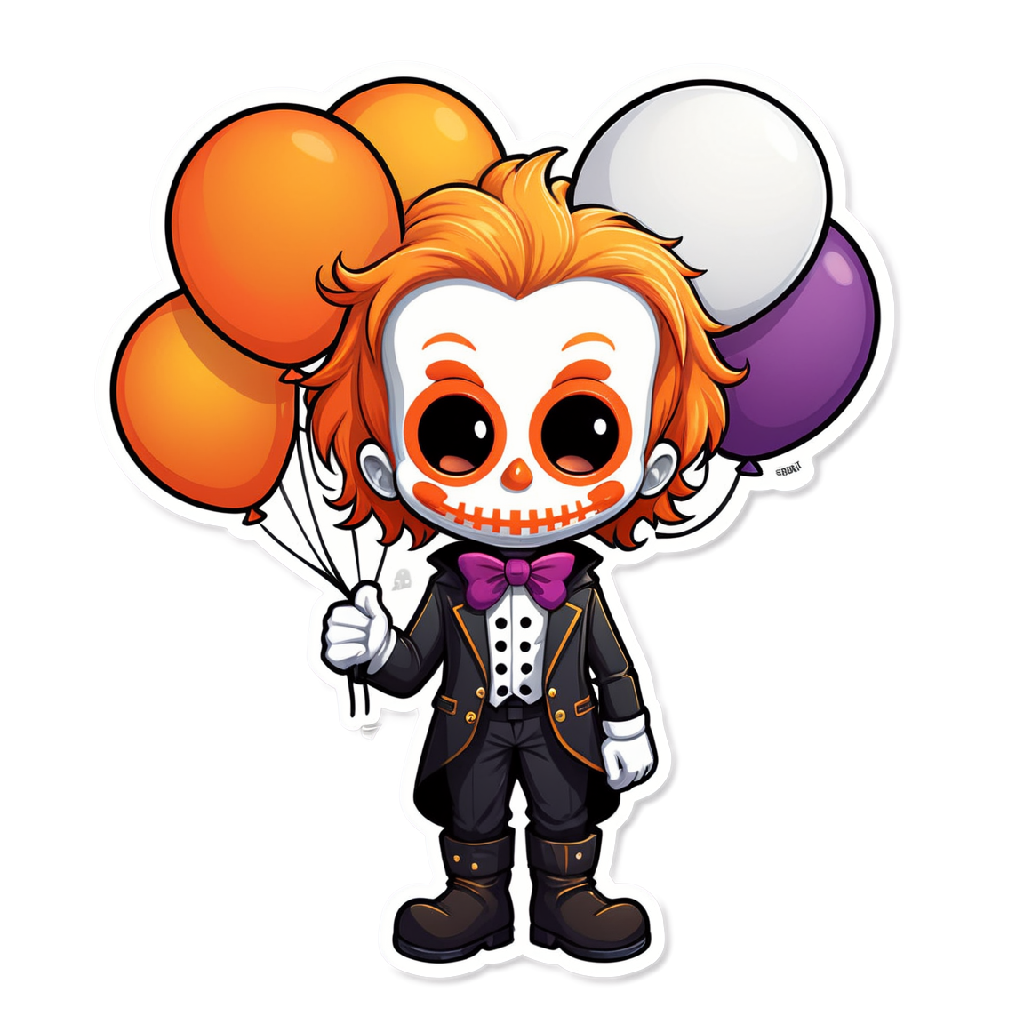 Gas Mask Clown - Halloween Sticker