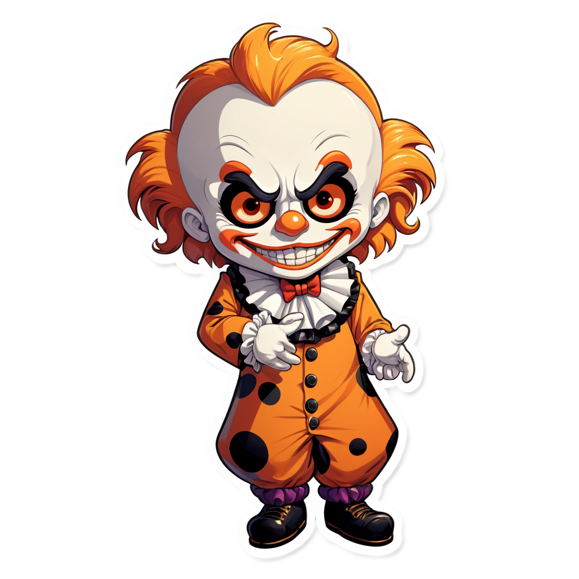 Broken Puppet Clown - Halloween Sticker