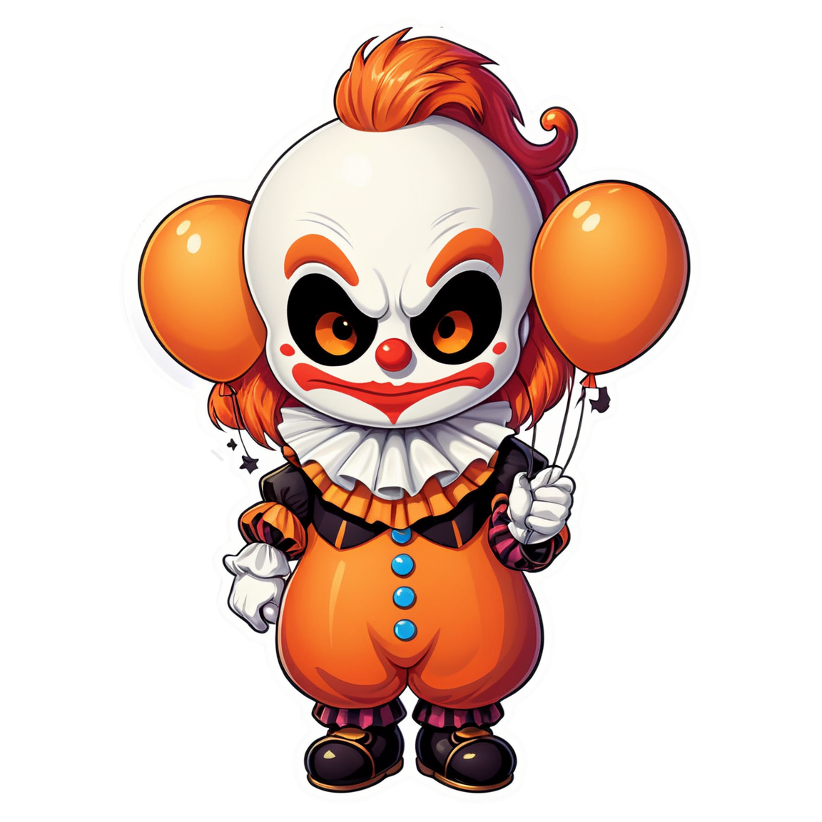 Faceless Clown - Halloween Sticker