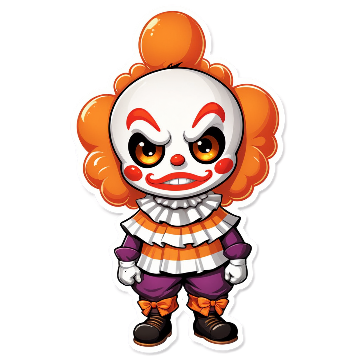 Bandaged Clown - Halloween Sticker