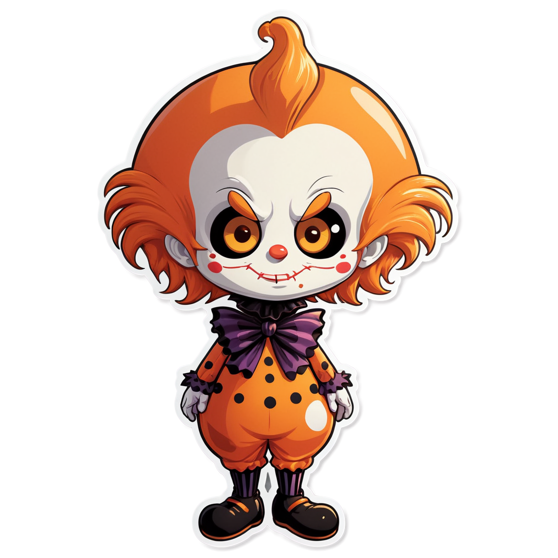 Clown with Spider Legs - Halloween Sticker