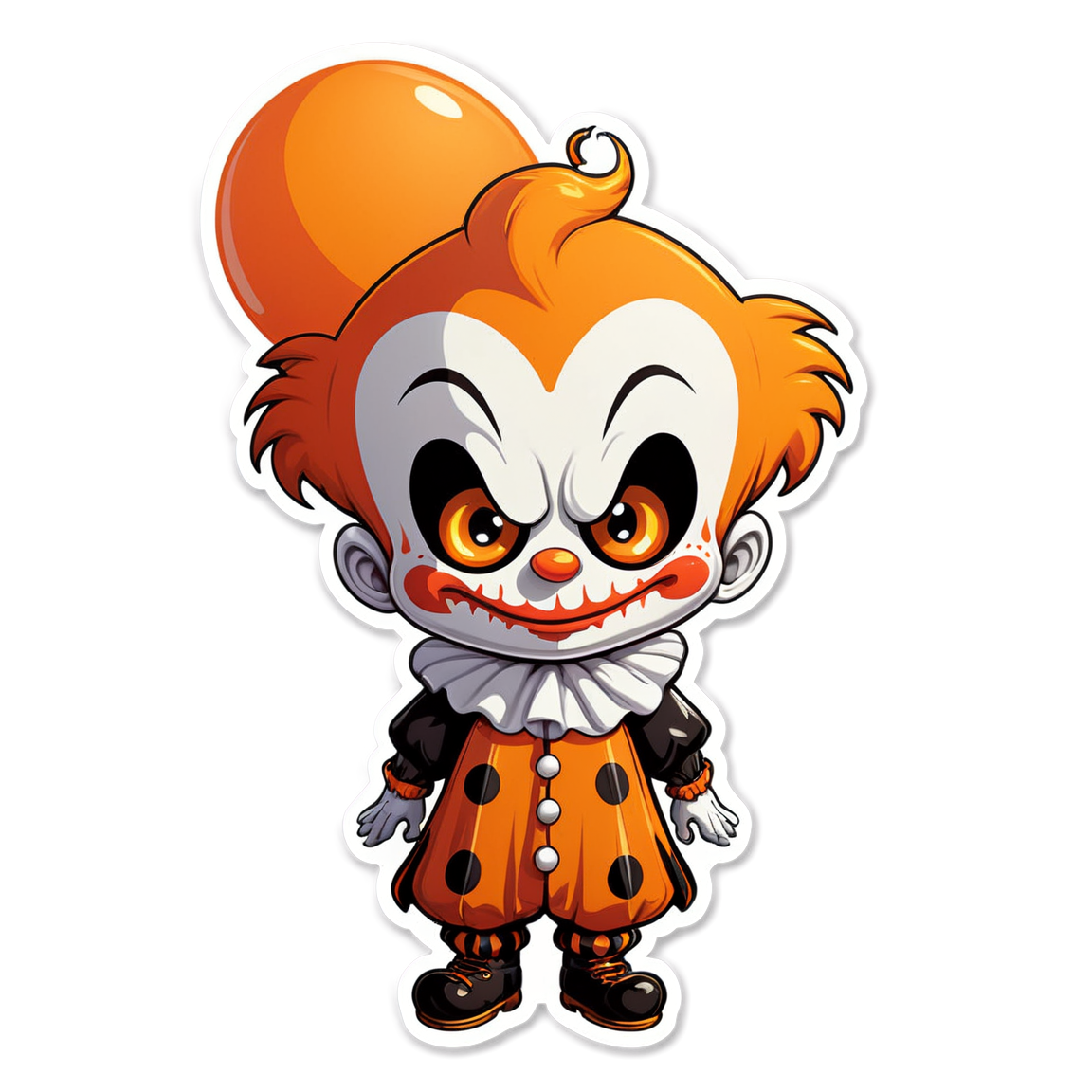 Clown with Melting Face - Halloween Sticker