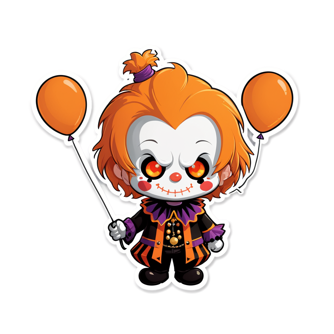 Clown with Chains - Halloween Sticker