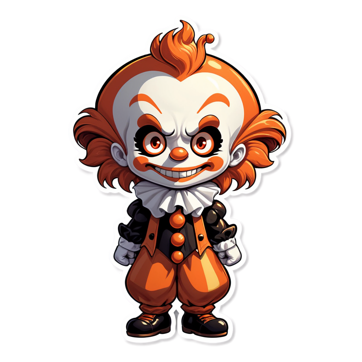 Clown Emerging from Shadows - Halloween Sticker