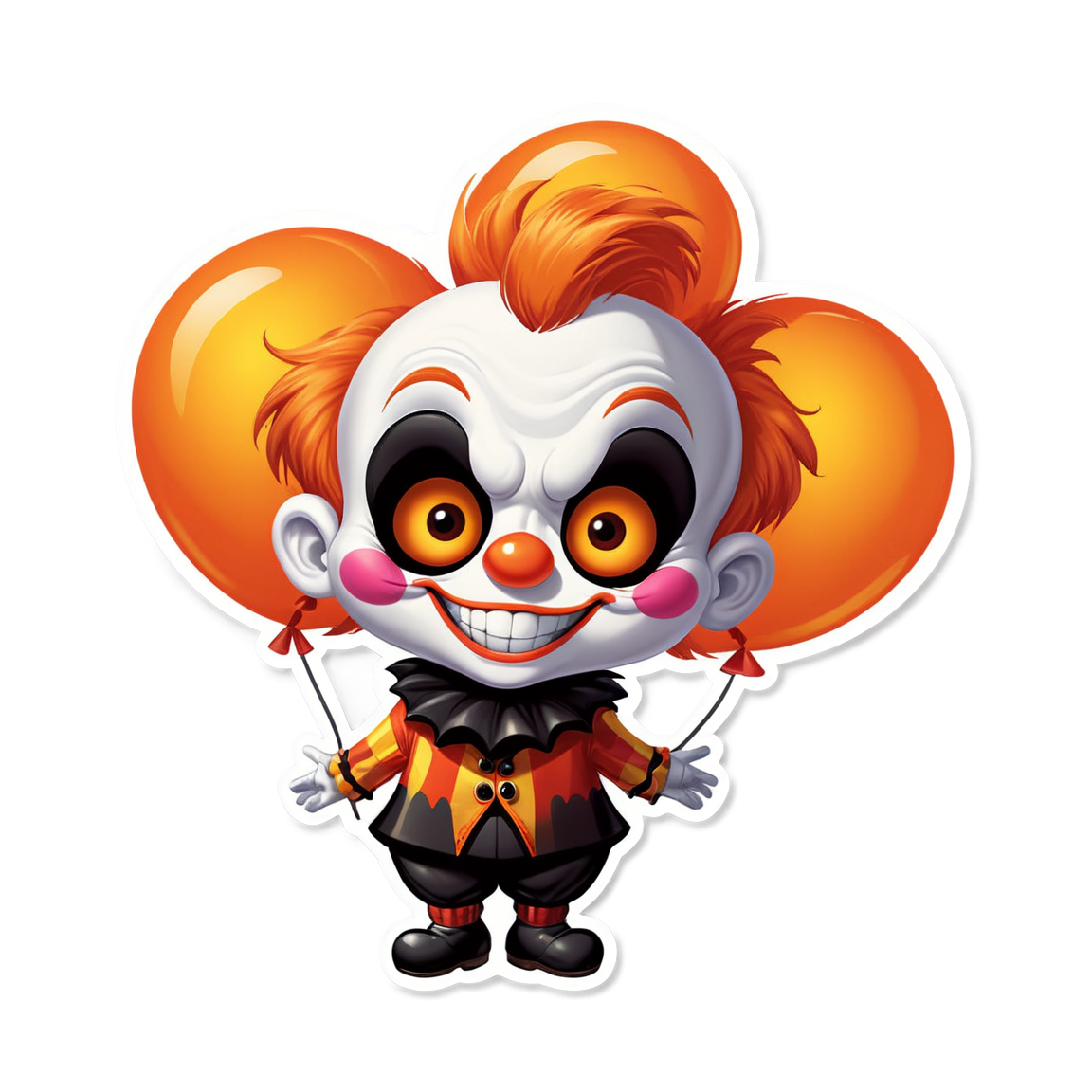 Clown in Fog - Halloween Sticker