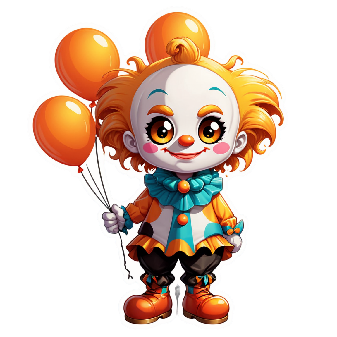 Clown in Rain - Halloween Sticker