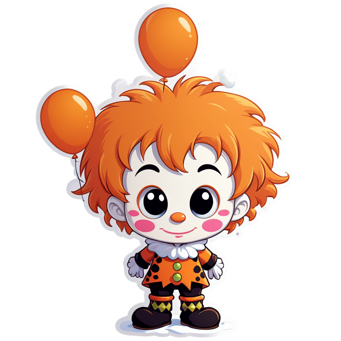 Clown in Snow - Halloween Sticker